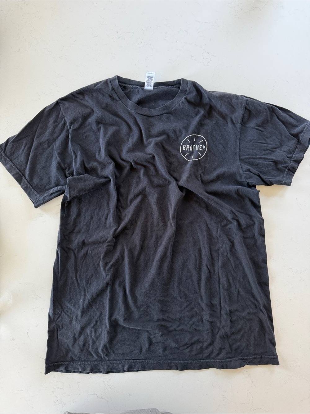 Brother Black Short-Sleeve Crewneck T-Shirt with Chest Logo